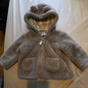 Carter's Cozy Gray Sherpa Jacket with Bear Ears